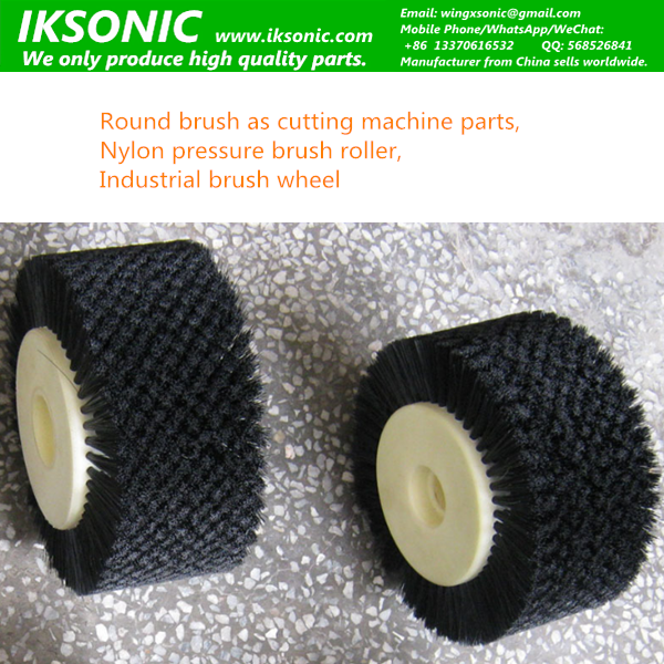 Round brush cutting machine parts,Nylon Industrial brush wheel