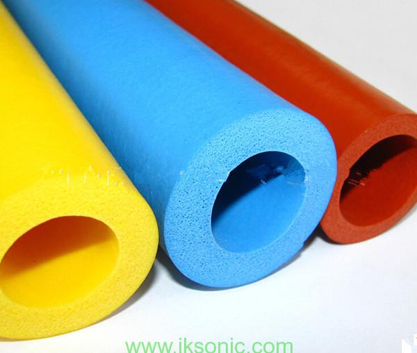 colored silicone foam rubber foam insulation tube for solar heat insulation