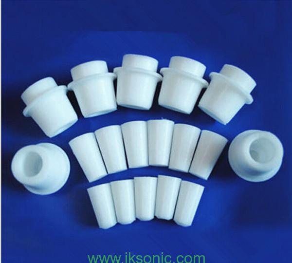 silicone rubber plug and stopper for test tube in lab.