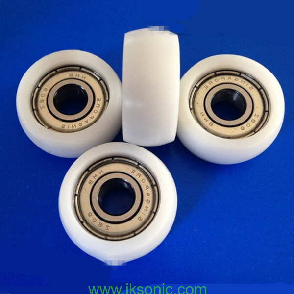 white silicone wheel with bearing roller Heat-resistant from Iksonic.com