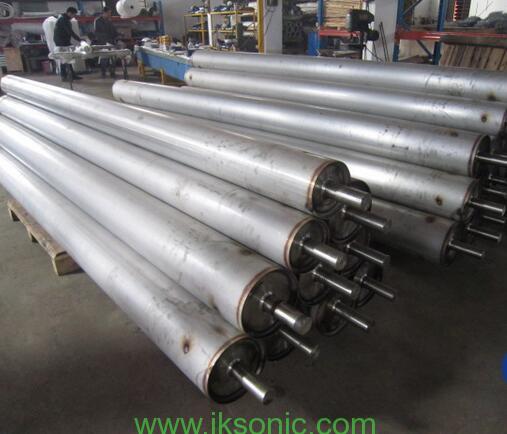 manufacturer rubber coated conveyor Rollers stainless steel rollers coated polyurethane large Length
