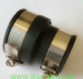 rubber coupling for pvc pipe flexible joint with stainless steel clamps