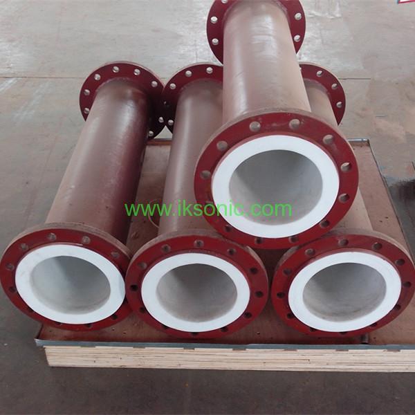 Steel lined with plastic pipe corrosion PTFE inside steel pipe chemical resistant