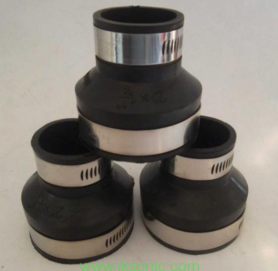 rubber coupling joint fernco flexible coupling Connects pipes of same or different sizes and materials