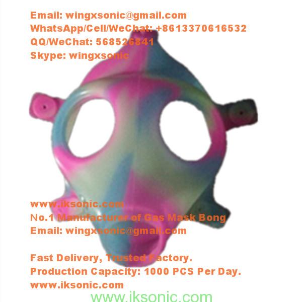 glows color smoking mask bong for sale smoke face mask water pipe gas mask water bong www.iksonic.com