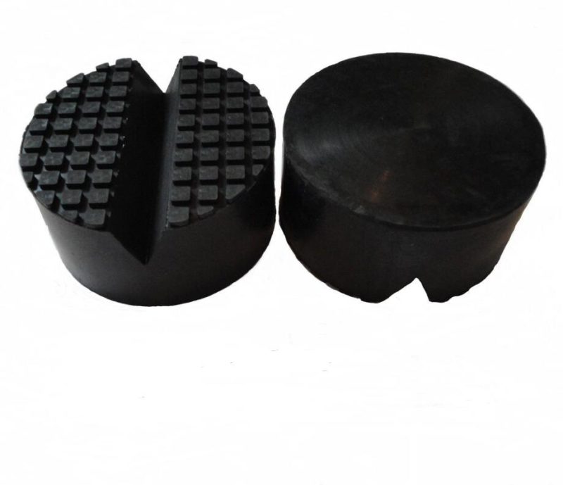 Rubber block pad for floor jack Rubber Jack pad diameter 100mm height 50mm V groove for car jack