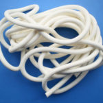 sponge rubber cord round foam rubber seal strip with fabric silicone rubber foam cord white