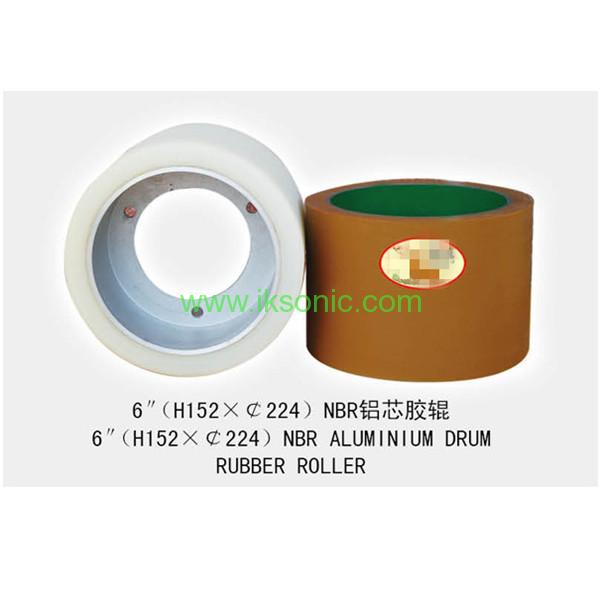 rice rubber rolls manufacturers 6 INCH NBR with Aluminium core hub RUBBER ROLLER FROM IKSONIC