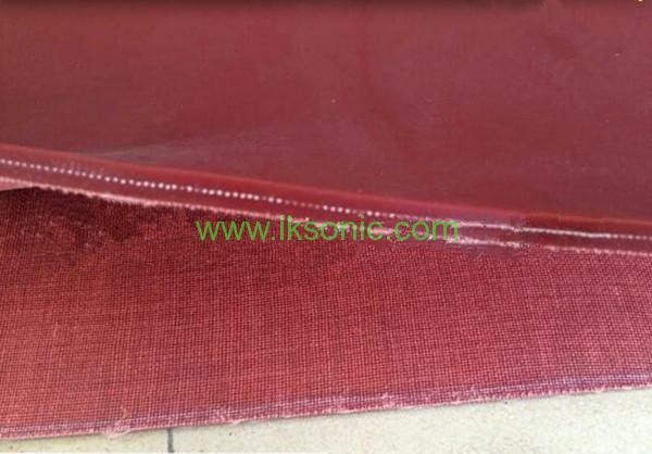 Silicone Conveyor Belt manufacturer supplier Red Conveyor Belt fabric reinforced plastic bag machine fabric rib belt Heat Resistant