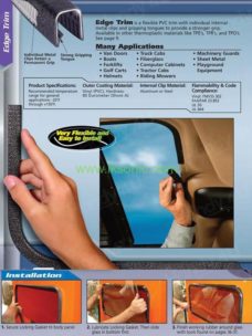 edge trim 63mm car door seal truck auto application metal core flexible seal