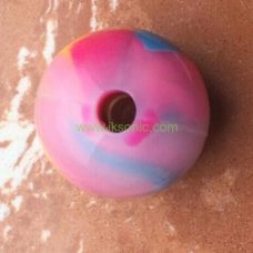 silicone rubber GAG ball with hole mixed colors toy hole ball