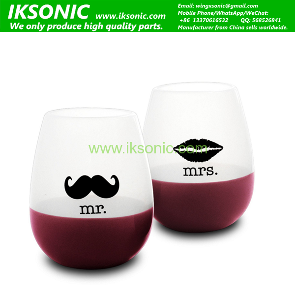 silicone rubber wine cup print red wine glasses manufacturer