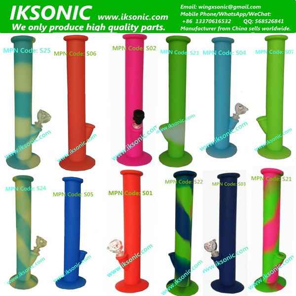 various glow color strong silicone bong water pipe smoking bong OEM manufacturer