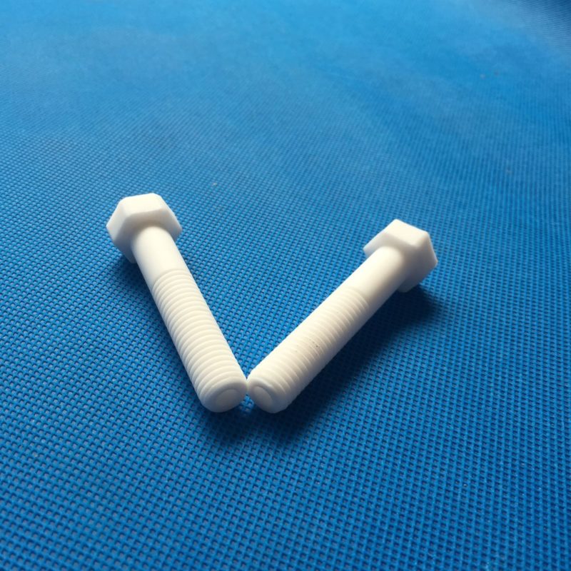 China Factory wholesale PTFE screw PTFE bolt Teflon screw high temperature and acid and alkali insulation plastic parts manufacturer supplier mfg source