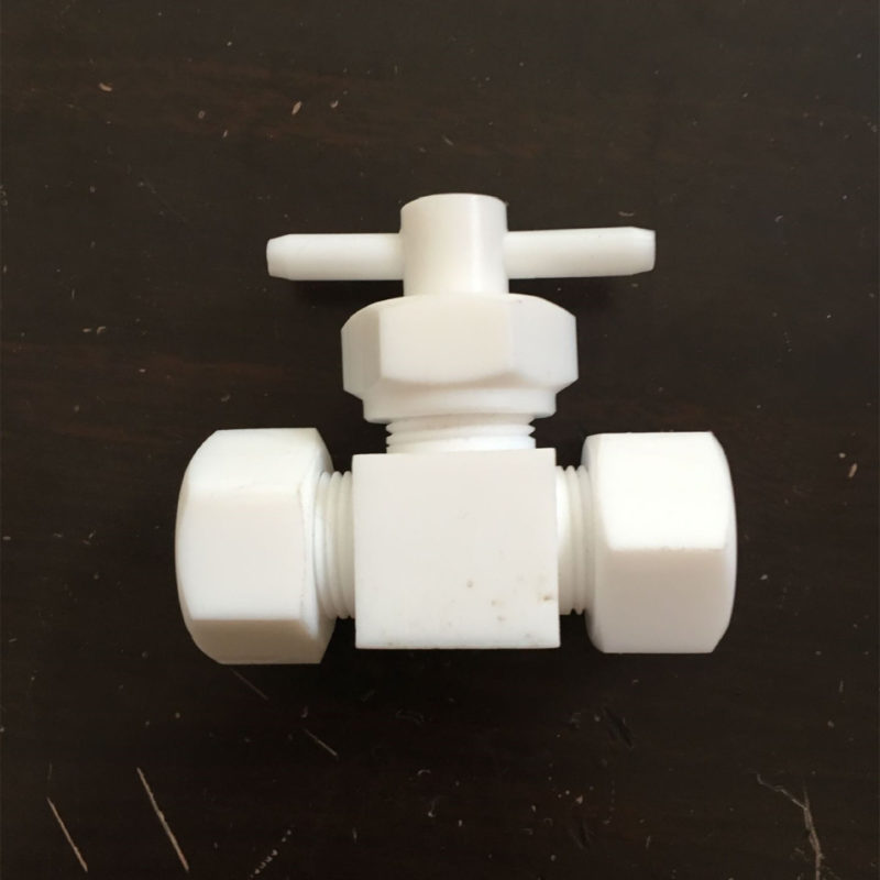 valve pipe fitting PTFE Teflon shaped parts customized design factory