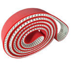 red rubber seamless endless PU Timing belt AT20 polyurethane industrial transmission belt
