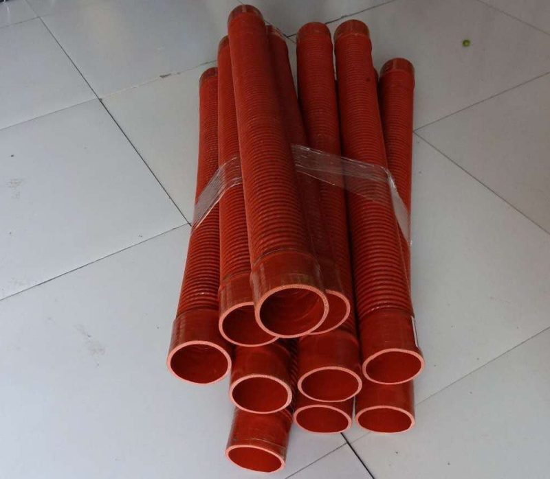 Steel wire corrugated silicone tube, intercooler connection silicone pipe