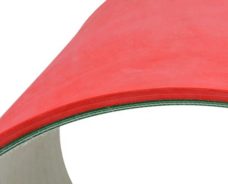 customized green pvc conveyor belt coated red rubber Factory