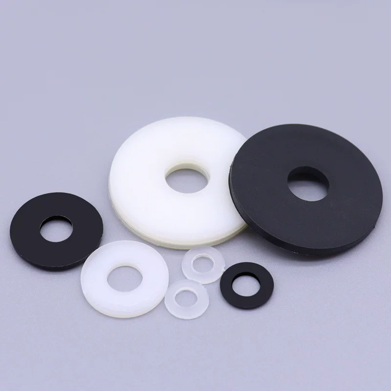 Nylon PA66 Flat Washer gasket, plastic insulating ring, flat washer, 0.3/0.5/0.8/1/1.5/2mm thick