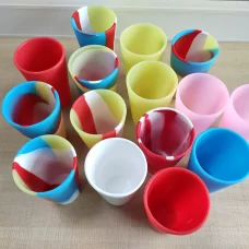 12oz Silicone Coffee Mug Amazon Bestseller New Design - Reusable Travel Outdoor Mixed Color Silicone Cup China factory supplier