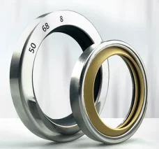 Yellow plastic lip PTFE Teflon Oil Seals for Air Compressors - Double Lip High Temperature Resistant Stainless Steel Sealing Rings