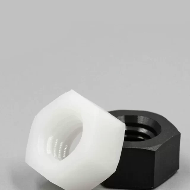 Polyamide hexagonal nuts, Nylon PA66 black and white plastic nuts bolt high-strength insulating plastic screw caps, M2, M2.5 - M39