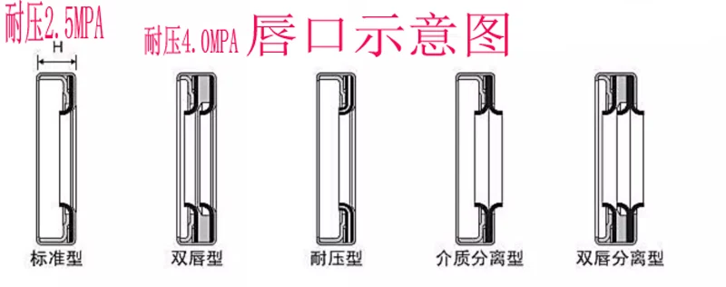 Teflon PTFE Stainless Steel Skeleton Oil Seals - Double Lip for Bore High-Speed Rotating Shafts, High Temp & Pressure Resistant China factory manufacturer