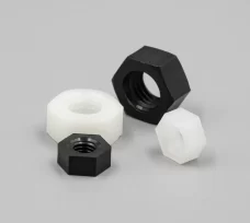 Polyamide hexagonal nuts, Nylon PA66 black and white plastic nuts bolt high-strength insulating plastic screw caps, M2, M2.5 - M39