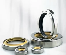 Yellow plastic lip PTFE Teflon Oil Seals for Air Compressors - Double Lip High Temperature Resistant Stainless Steel Sealing Rings