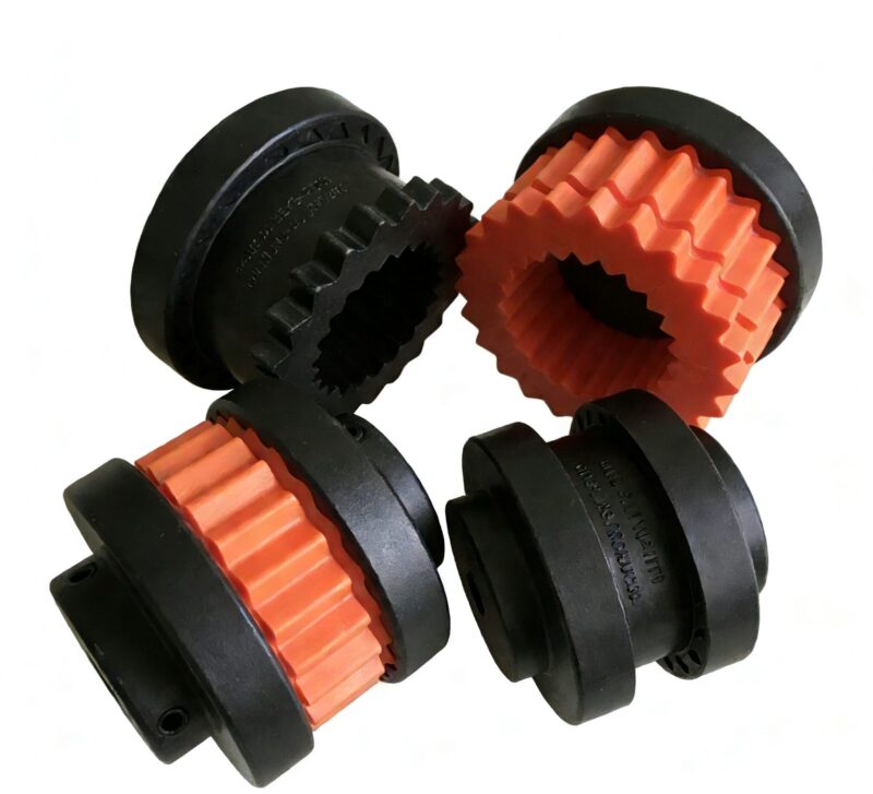 SURE FLEX Rubber Gears, Gear Couplings, Rubber Tooth Couplings - 6H/7H/8H/9H/10H/11H/12H Hytrel sleeves, ring two-pieces ring factory ship fastly