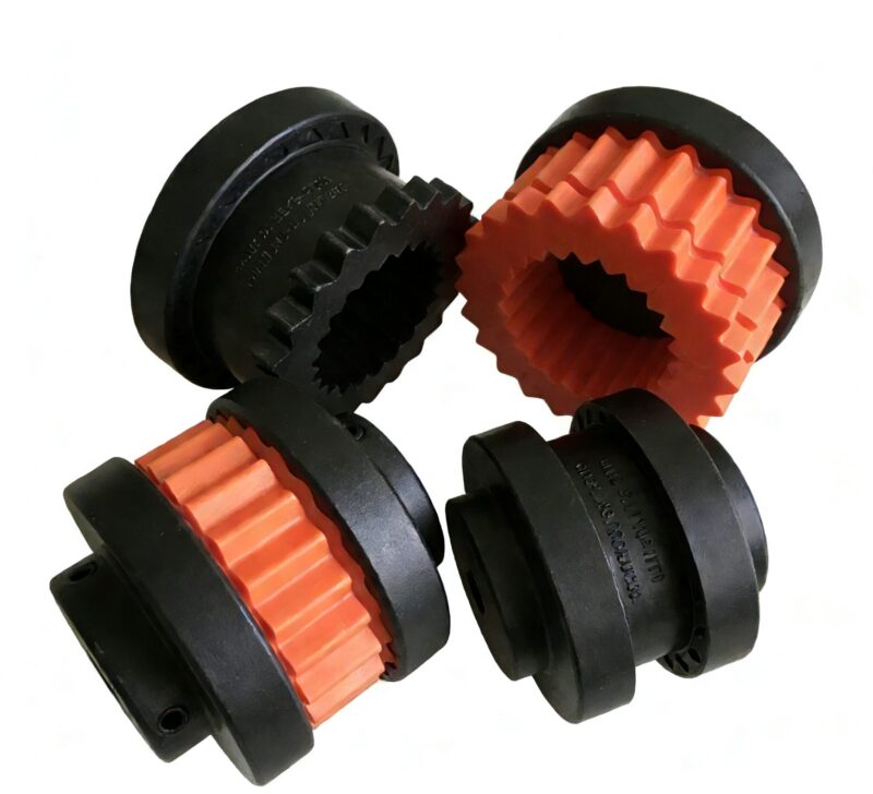 SURE FLEX Rubber Gears, Gear Couplings, Rubber Tooth Couplings - 6H/7H/8H/9H/10H/11H/12H Hytrel sleeves, ring two-pieces ring factory ship fastly