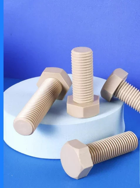 PEEK Plastic Hexagon Screws DIN933 JIS DIN ANSI ISO Standard by IKSONIC CO., LTD.