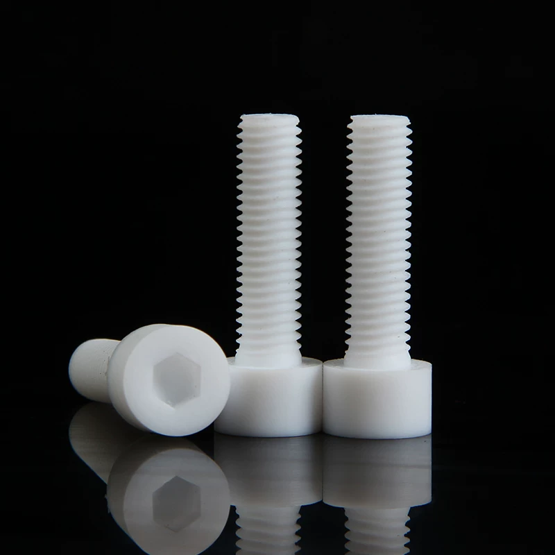 PTFE Plastic Bolts - Insulated High Temperature Strong Acid & Alkali Resistant Fasteners Extra Large PTFE Hex Socket Cap Screws M2-M100 by IKSONIC CO., LTD.