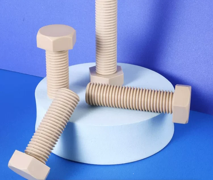 PEEK Plastic Hexagon Screws DIN933 JIS DIN ANSI ISO Standard by IKSONIC CO., LTD.