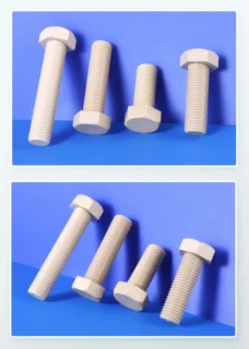 PEEK high strength plastic hex bolts M3-M10 by IKSONIC CO., LTD., insulated, acid alkali resistant, high temperature resistant, DIN933, JIS, DIN, ANSI, European standard, factory direct.
