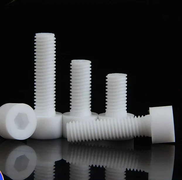 PTFE Plastic Bolts - Insulated High Temperature Strong Acid & Alkali Resistant Fasteners Extra Large PTFE Hex Socket Cap Screws M2-M100 by IKSONIC CO., LTD.
