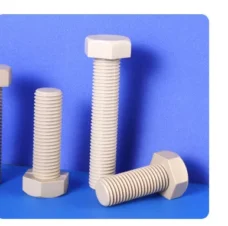 PEEK high strength plastic hex bolts M3-M10 by IKSONIC CO., LTD., insulated, acid alkali resistant, high temperature resistant, DIN933, JIS, DIN, ANSI, European standard, factory direct.