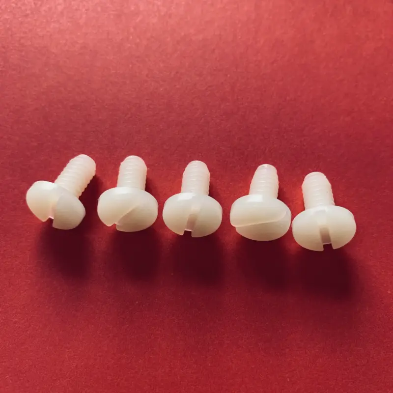 1/4-20 American Standard Plastic Slotted Round Head Screw Insulated Nylon Nut by IKSONIC CO., LTD. China factory manufacturer supplier