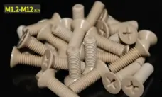 PEEK Countersunk Cross Recessed Screws Heat Resistant Plastic Flat Head Bolts M2 M3 M4 M5 M6 M8 M10 M12 by IKSONIC CO., LTD. China factory manufacturer supplier