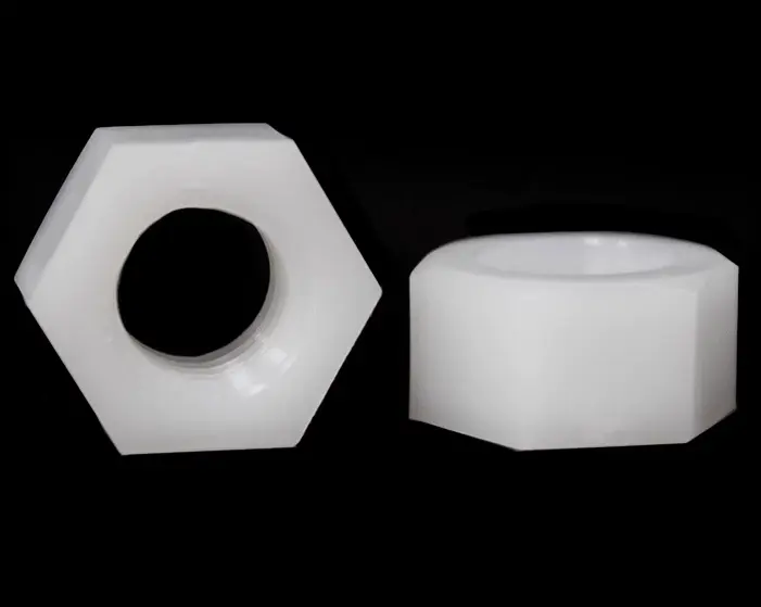 Black/White Nylon Hex Nut Insulated Plastic Nut M2 to M12 by IKSONIC CO., LTD. China factory manufacturer supplier