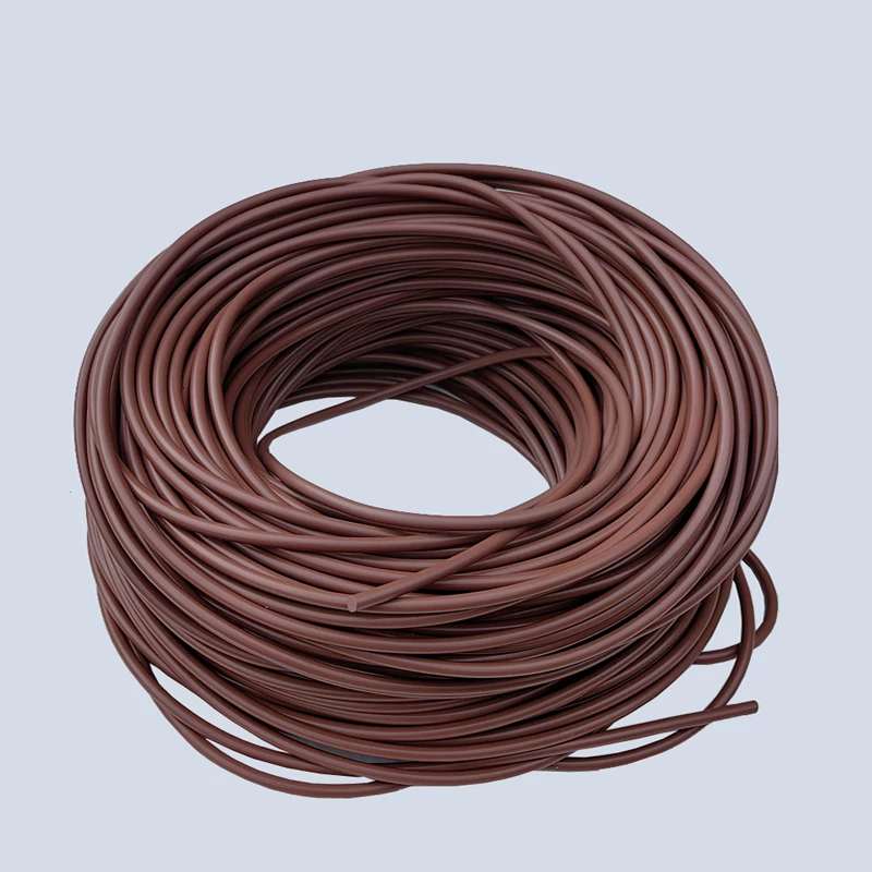 Brown FKM Rubber Cord High Temperature Acid Alkali Corrosion Resistant Oil Resistant Black Seal Strip Fluororubber O Ring FKM Strip by IKSONIC CO., LTD. China factory manufacturer supplier
