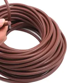 Brown FPM O-Ring Seal Strip Rubber Cord High Temperature Oil Chemical Acid Alkali Resistant Solid Round Seal by IKSONIC CO., LTD. China factory manufacturer supplier