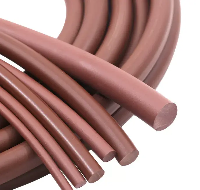 Brown FPM O-Ring Seal Strip Rubber Cord High Temperature Oil Chemical Acid Alkali Resistant Solid Round Seal by IKSONIC CO., LTD. China factory manufacturer supplier