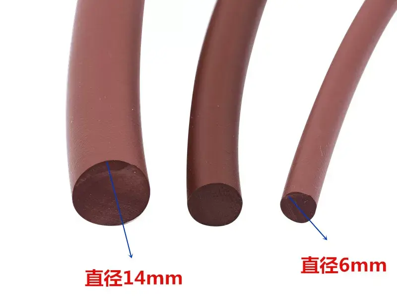 Brown FPM O-Ring Seal Strip Rubber Cord High Temperature Oil Chemical Acid Alkali Resistant Solid Round Seal by IKSONIC CO., LTD. China factory manufacturer supplier