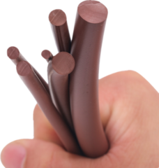 Brown FPM O-Ring Seal Strip Rubber Cord High Temperature Oil Chemical Acid Alkali Resistant Solid Round Seal by IKSONIC CO., LTD. China factory manufacturer supplier