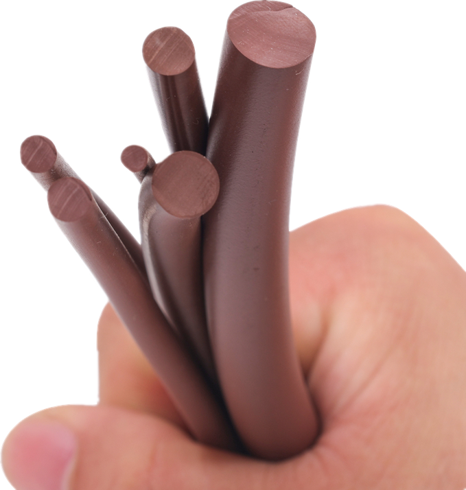 Brown FPM O-Ring Seal Strip Rubber Cord High Temperature Oil Chemical Acid Alkali Resistant Solid Round Seal by IKSONIC CO., LTD. China factory manufacturer supplier