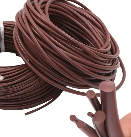 Brown FPM O-Ring Seal Strip Rubber Cord High Temperature Oil Chemical Acid Alkali Resistant Solid Round Seal by IKSONIC CO., LTD. Brown FPM O-Ring Seal Strip Rubber Cord High Temperature Oil Chemical Acid Alkali Resistant Solid Round Seal by IKSONIC CO., LTD. China factory manufacturer supplier