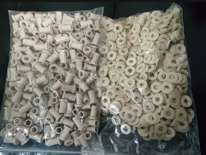 Custom PEEK Machined Parts CNC Machining PEEK Rod Sheet Flange Wear Ring Bushing Factory by IKSONIC CO., LTD. China factory manufacturer supplier