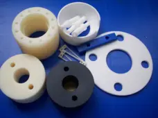 Custom PEEK Machined Parts CNC Machining PEEK Rod Sheet Flange Wear Ring Bushing Factory by IKSONIC CO., LTD. China factory manufacturer supplier