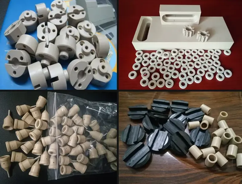 Custom PEEK Machined Parts CNC Machining PEEK Rod Sheet Flange Wear Ring Bushing Factory by IKSONIC CO., LTD. China factory manufacturer supplier